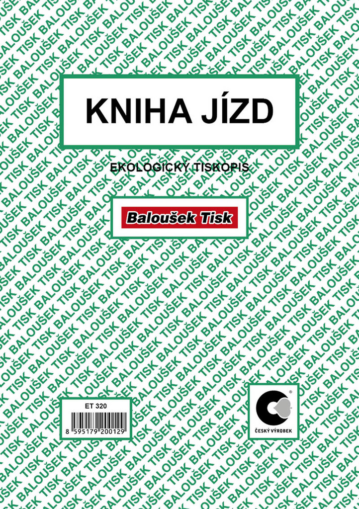 Kniha jízd firemního i soukromého vozidla Baloušek A5 / 52 listů / ET320