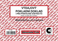 Baloušek výdajový pokladní doklad i pro podvojné účetnictví - A6 / nečíslovaný / 50 listů / NCR / PT050