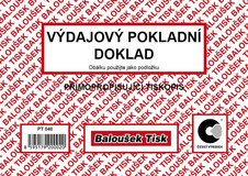 Baloušek výdajový pokladní doklad - A6 / nečíslovaný / 50 listů / NCR / PT040