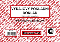 Výdajový pokladní doklad Baloušek A6 / nečíslovaný / 50 listů / NCR / PT040