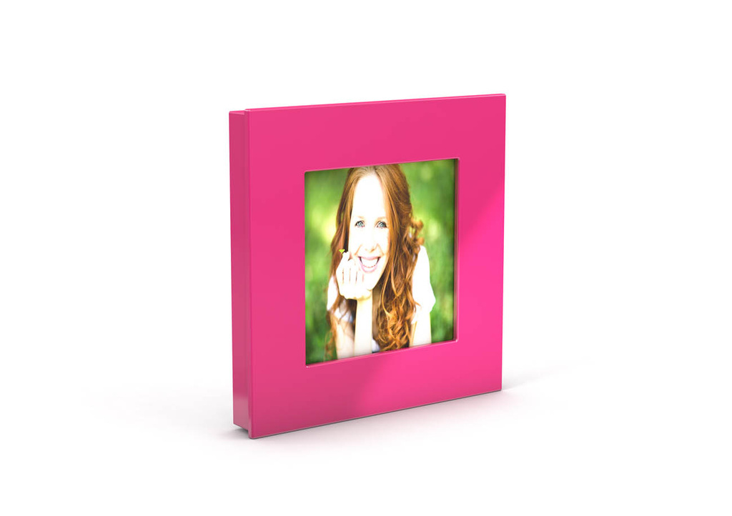 Mega Magnet - Square XL pro foto / 75 x 75 mm / růžový