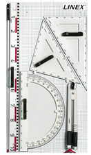 Magnetické rýsovací potřeby na školní tabuli LINEX - sada 6 ks