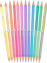 Pastelky trojhranné Colorino PASTEL - oboustranné / 24 barev