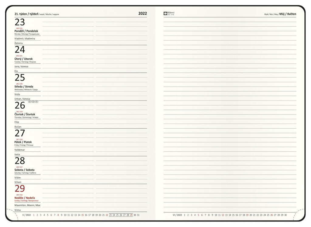 Diář ECO - týdenní A5