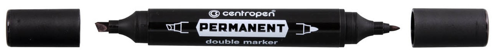 Značkovač Centropen DOUBLE 1666 permanent / černá