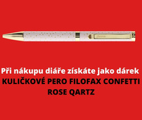 Filofax Confetti A6 Osobní Rose Quartz