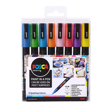 Posca popisovač - sada 8 ks / třpytivé barvy