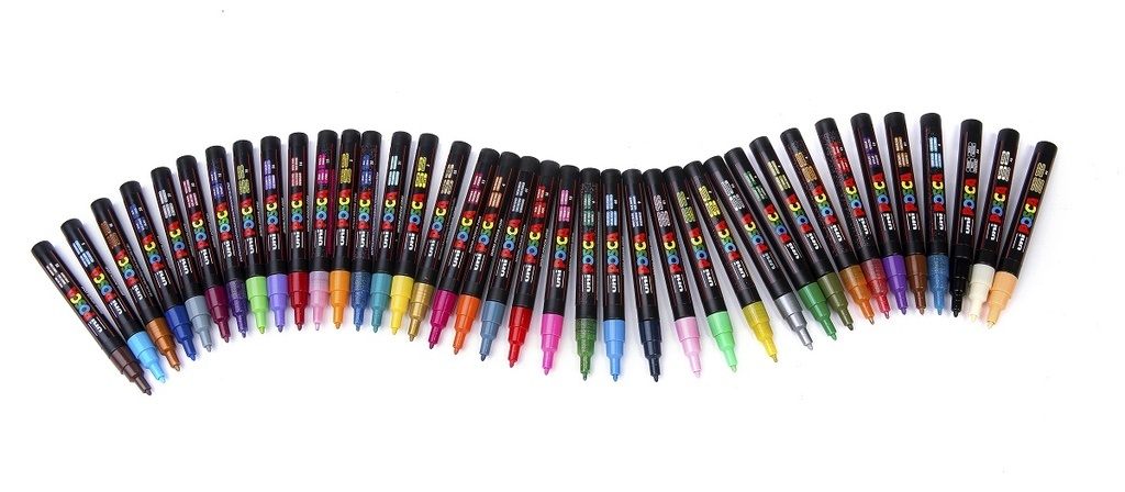 Posca popisovač - sada 8 ks / třpytivé barvy