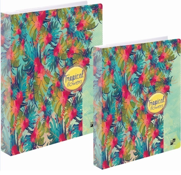 Kroužkové záznamníky Karis PVC -  A4 / Tropical