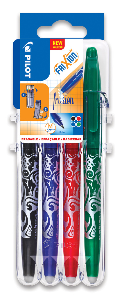 FriXion Set2Go - Ball 0,7 mm / 4 ks / základní barvy