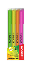 Zvýrazňovač Kores High Liner / sada 4 ks