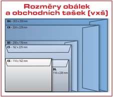 Obálky C6 samolepicí - 50 ks