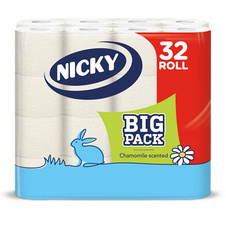 Papír toaletní BiG PACK s vůní kamilky a potiskem 3-vrstvý / 32 ks