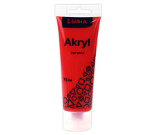Akrylová barva LUMA - 75 ml / tmavě červená