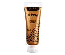 Akrylová barva LUMA - METAL / 75 ml / měděná