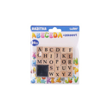 Razítka Abeceda / 26 ks + inkoust / 2 motivy
