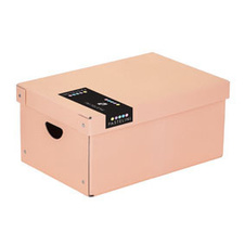 Krabice úložná lamino PASTELINI - oranžová / 35,5 x 24 x 16 cm