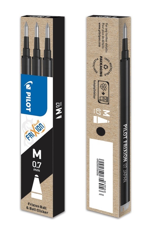 Náplň Pilot FriXion 0,7 - černá / 3 ks