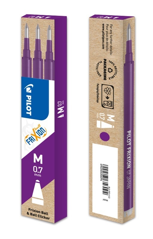 Náplň Pilot FriXion 0,7 - fialová / 3 ks