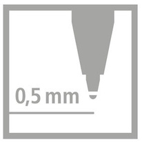 Náplň STABILO Easy Original - 0,5 mm / náhradní náplně / 3 ks