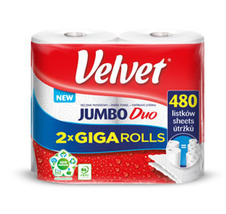 Utěrky papírové v roli Velvet - Jumbo Duo / 2 ks