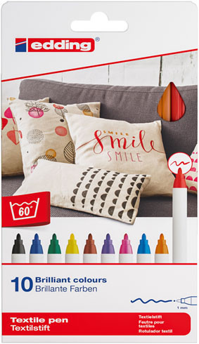 Popisovač Edding 4600 na textil / sada 10 ks