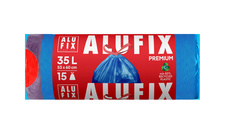 Alufix pytle do koše Premium stahovací 60x50cm / 35l / 15ks / modré