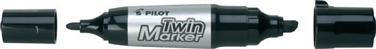 Popisovač Pilot Twin Marker - černá / JUMBO
