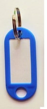 Jmenovky na klíče - 20 x 50 mm / 10ks / modrá
