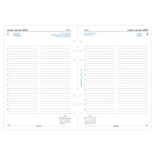 Náhradní vložka do diářů Filofax - kalendář A5 / denní