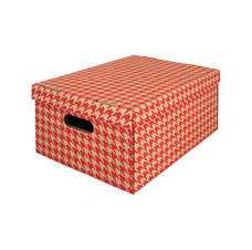 Krabice Emba úložná s víkem A3 /  44 x 32 x 20 cm /  červená