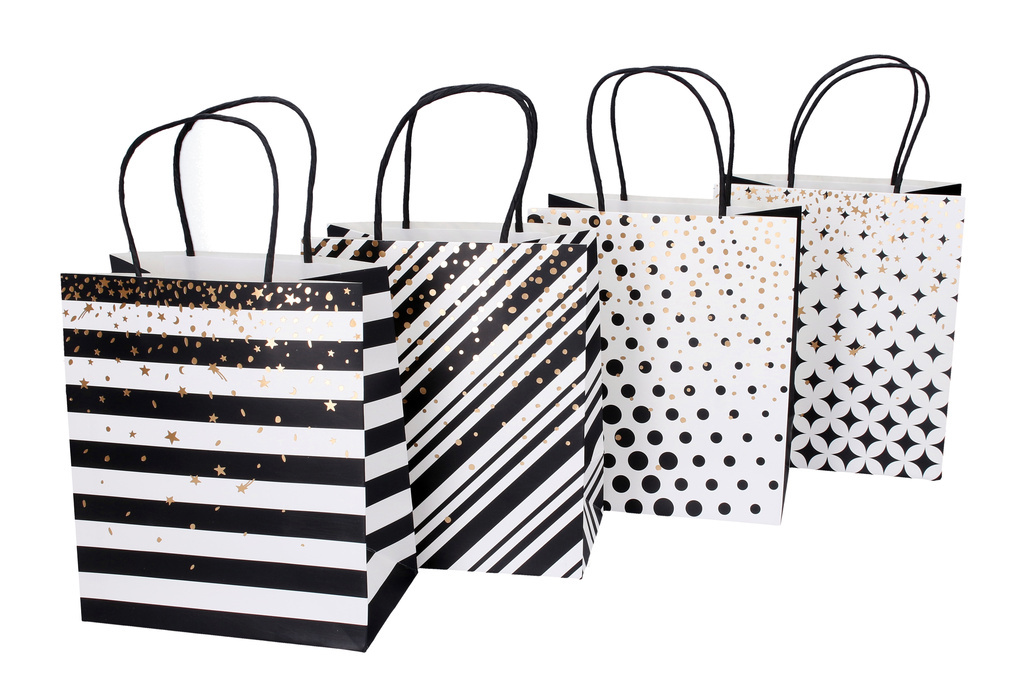 Dárková taška M / černobílý mix