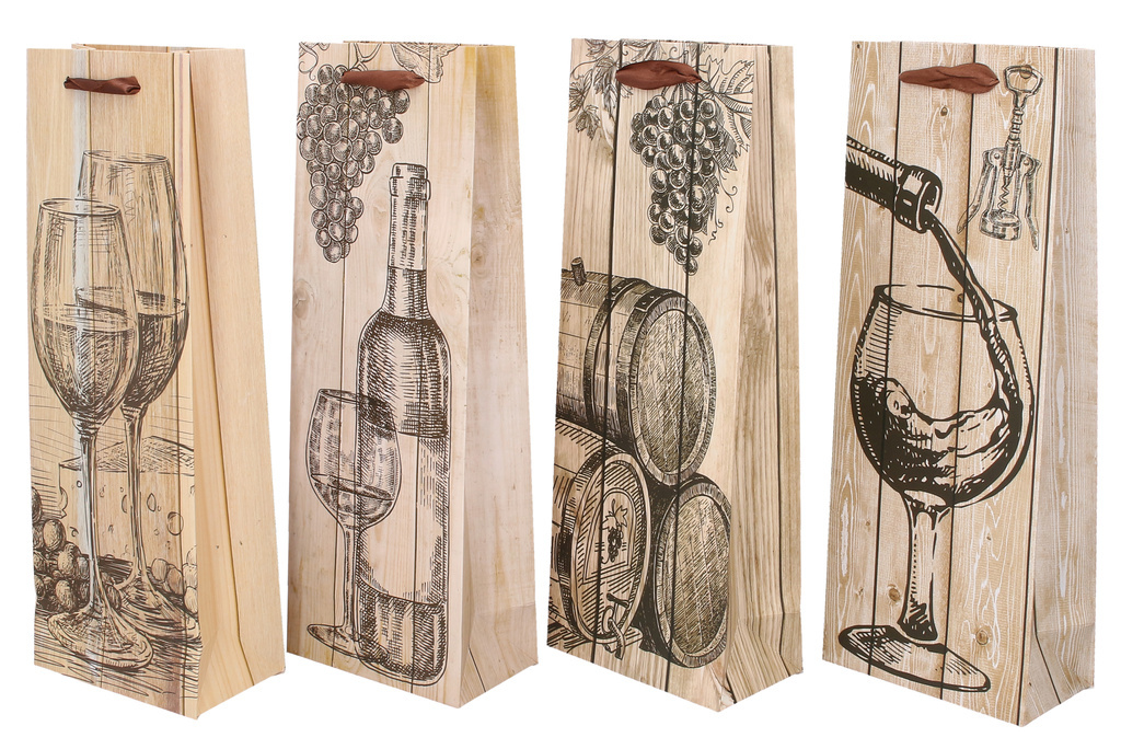 Dárková taška na láhev M / mix motivů