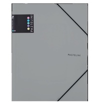 Spisové desky A4 s gumou PASTELINi - šedá