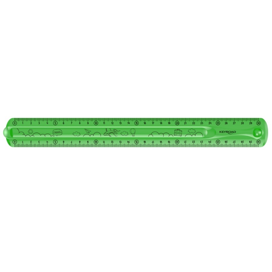Pravítko 30 cm KeyRoad Flexi - ohebné / mix barev