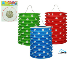 Lampion roztahovací 15 cm / mix puntík