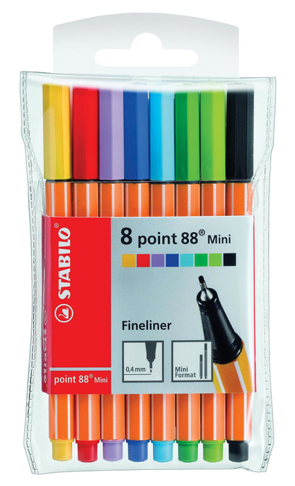 Liner STABILO point 88 MINI - sada 8 ks