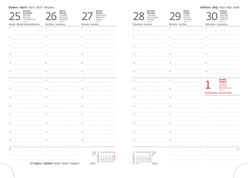 Diář VARIO A5 - týdenní / Electric s gumičkou