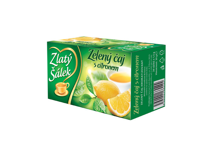 Čaj Zlatý šálek zelený - s citrónem