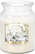 Vonná svíčka v dóze Maxi / Bílé květy