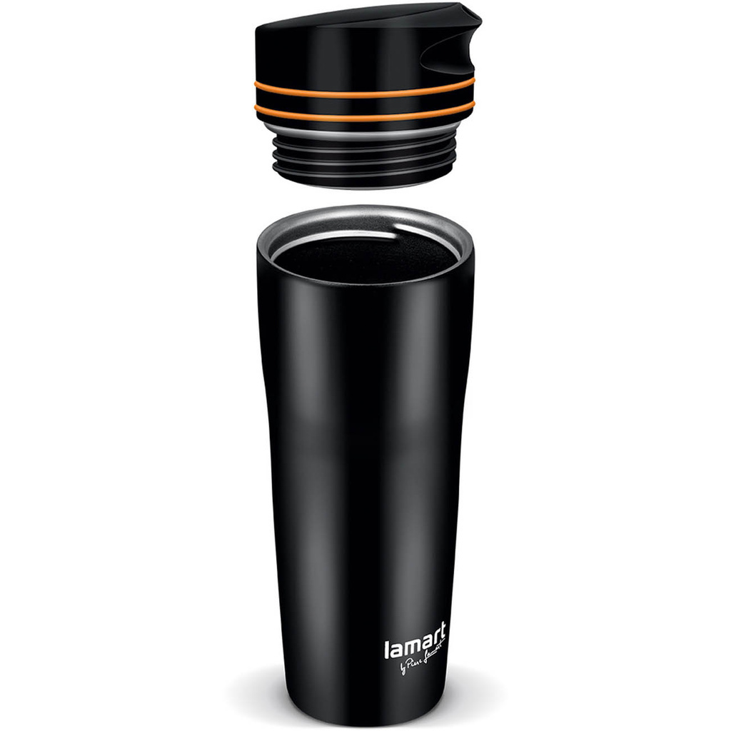Termohrnek LAMART - černo-oranžová / 360 ml