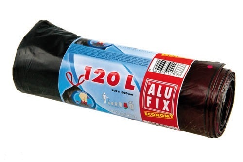 Alufix pytle do koše Economy 70x100cm / 120l / 10 ks / černé