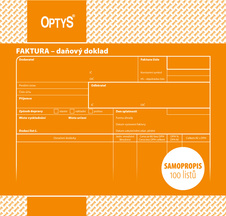 Optys 1074 faktura 20 cm x 21 cm 100 listů NCR