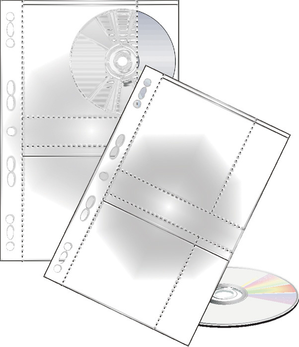 Závěsný obal A4 na CD - obal na 2 CD / 10 ks