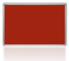 Tabule filcová v hliníkovém rámu - 60 x 90 cm / červená