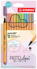 Liner STABILO® point 88 PASTELove - sada 12 ks