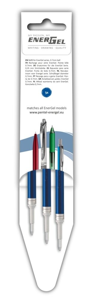 Náplň Pentel EnerGel - LR7 / modrá / 3 ks