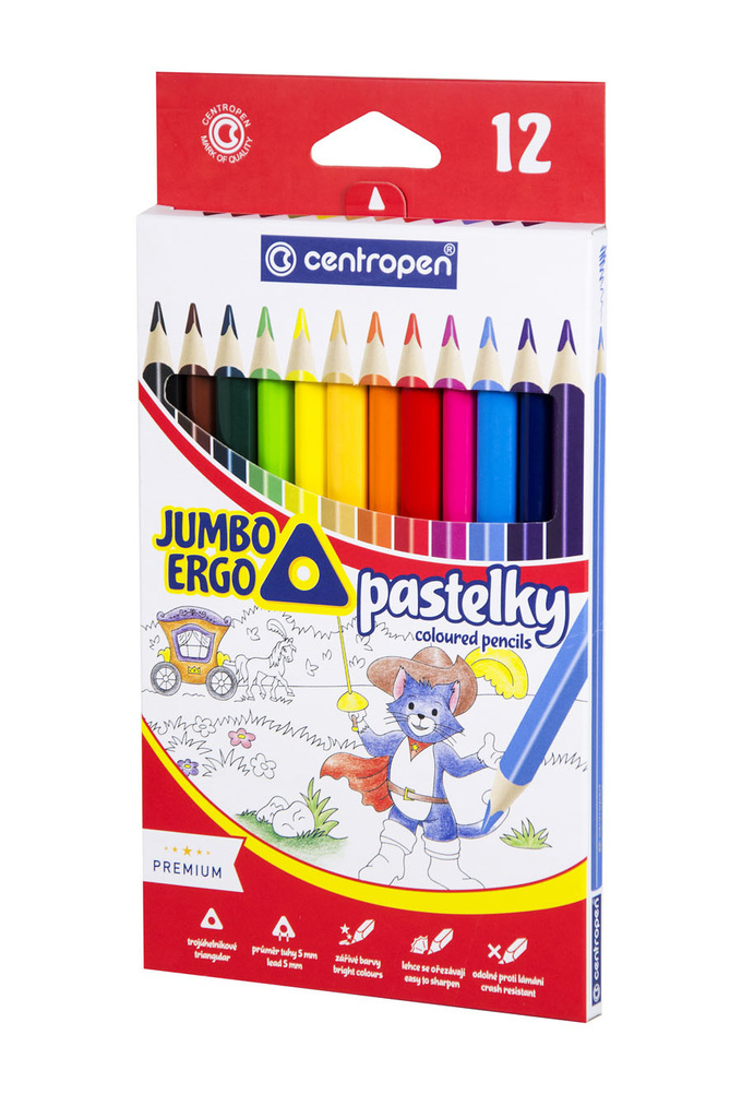 Pastelky Centropen JUMBO ERGO - 12 barev