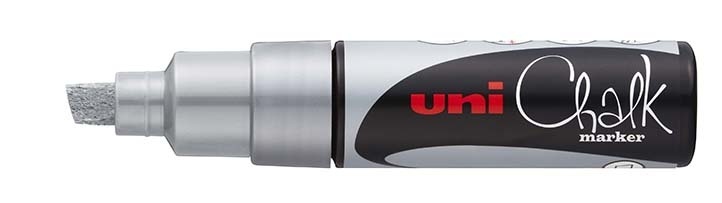 Popisovač křídový UNI Chalk Marker PWE-8K / stříbrná