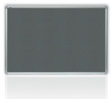 Tabule filcová v hliníkovém rámu - 100 x 150 cm / šedá